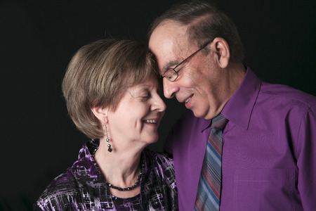 Senior Couple Isolated on a white Background