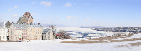 Chateau Frontenac in winter, Quebec City, Quebec, Canadaのeditorial素材