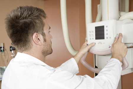 A Patient with doctor radiologist in a hospital