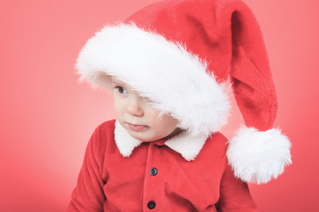 A Portrait of a little boy on christmas timeの写真素材