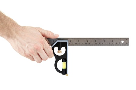 A Level Measurement  isolated on white backgroundの写真素材