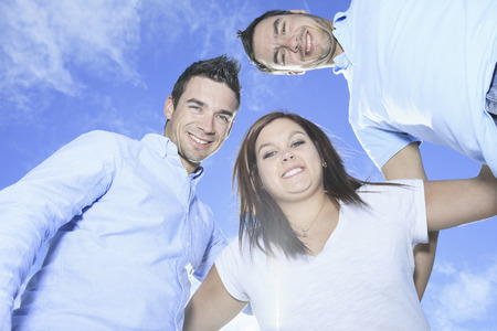 A Portrait of a beautiful family brother and sisterの写真素材