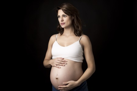 A beautiful Portrait of young pregnant woman
