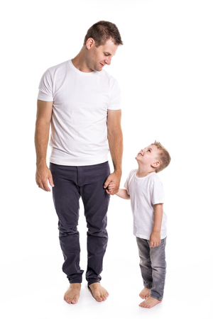 Dad with sonの写真素材