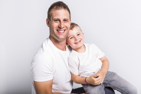 Dad with sonの写真素材