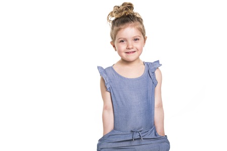 Studio Portrait Of Young Girlの写真素材