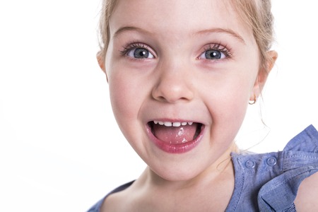 Studio Portrait Of Young Girlの写真素材