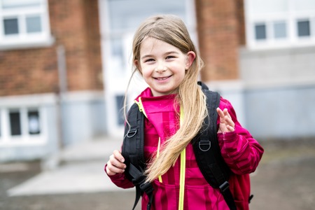 Portrait of a Young Kid at schoolの写真素材