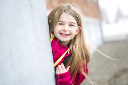 Portrait of a Young Kid at schoolの写真素材
