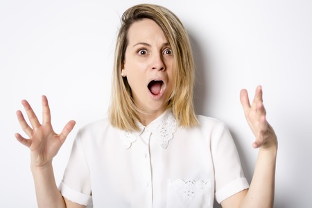 A Confident beauty. Cheerful mature woman studioの写真素材