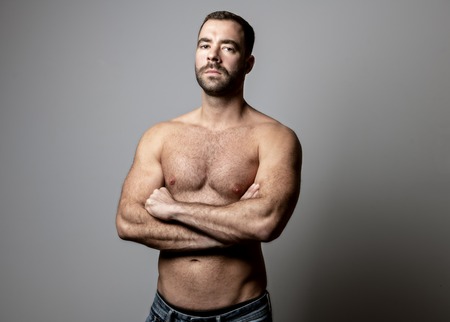 A Handsome nice gay young man torsoの写真素材