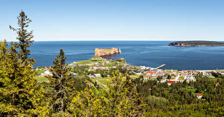 Nice Famous Rocher Perce rock in Gaspeの写真素材
