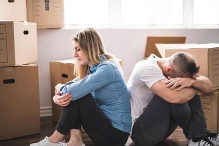 A loving Couple moving from house at day time