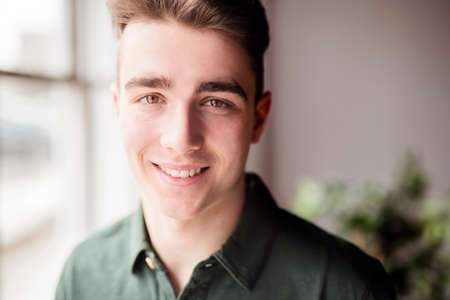 A nice smiling man at home look niceの写真素材