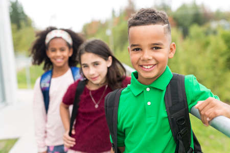 group pre-teen School Pupils Outside of the Classroom