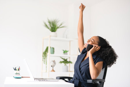 analyst woman using laptop computer in office.の写真素材