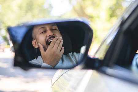 young islamic arab man with his new carの写真素材