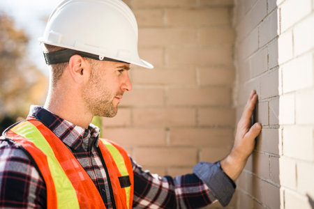 inspector or engineer is checking the building structure and house. After the renovate is completeの写真素材