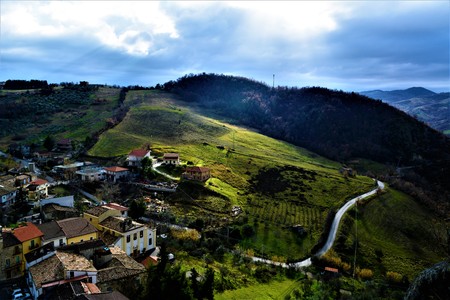 the sun and the hill