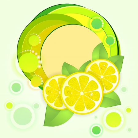 Background with fresh lemon sliceのイラスト素材