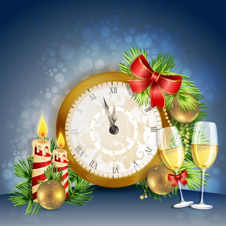 Greeting card for new year s eveのイラスト素材