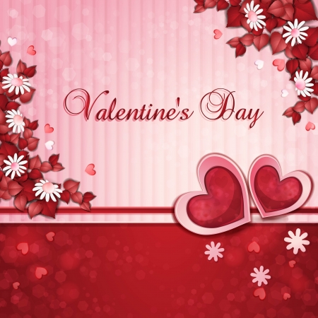 Valentine s day card with beautiful flowersのイラスト素材