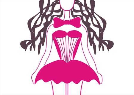 Doll in pinkのイラスト素材