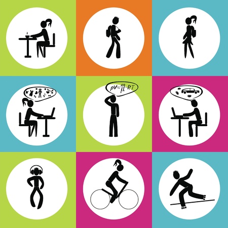 Icons studentsのイラスト素材