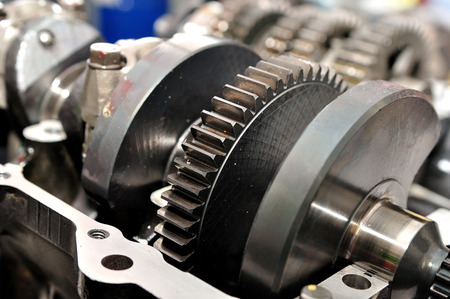 Damaged crankshafr from motorcycle engine 