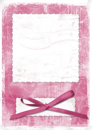 Pink card for greeting in style retroの写真素材