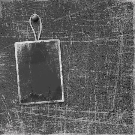 Old frame on the grunge scratch backgroundの写真素材