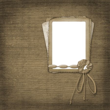 Grunge page for photo or invitation on the ancient backgroundの写真素材