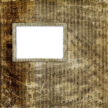 Grunge page for photo or invitation on the ancient backgroundの写真素材