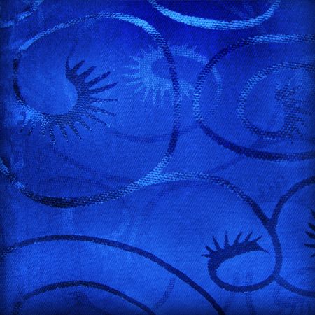 Abstract blue background with curls. Soft furnishings.の写真素材