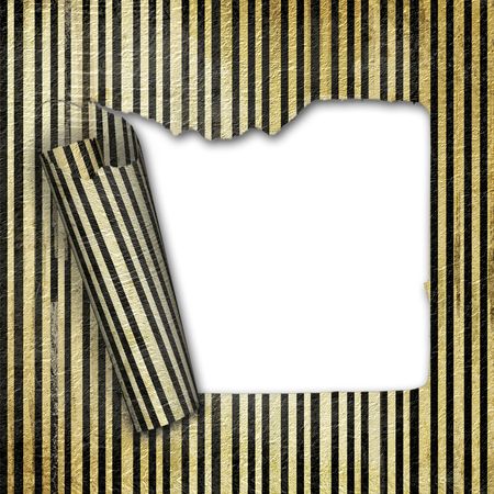 Decorative striped sheet detached from the baseの写真素材