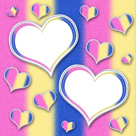 Framework with heart. Motley scrapbook.の写真素材