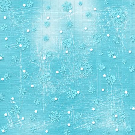 Christmas card with snowflakes on the winter backgroundの写真素材