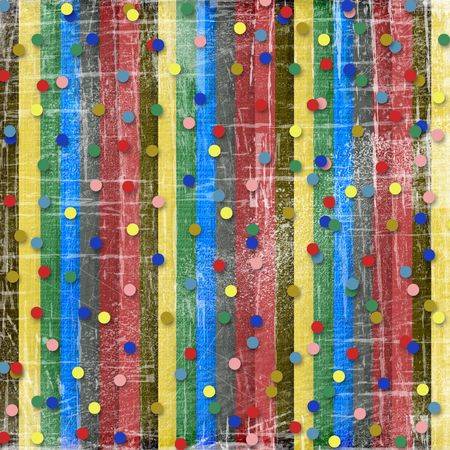  A striped scratch background with confettiの写真素材