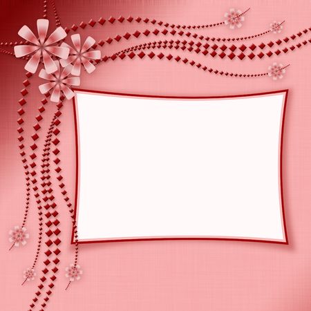 Framework for photos with a flower ornamentの写真素材