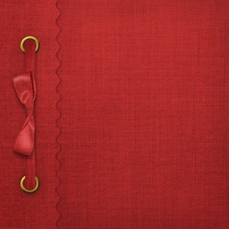 Red cover for an album with photosの写真素材