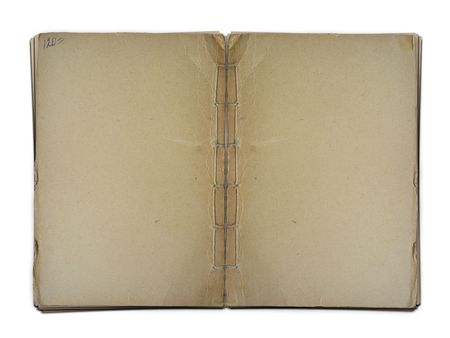 Grunge paper design in scrapbooking style on the white isolated backgroundの写真素材