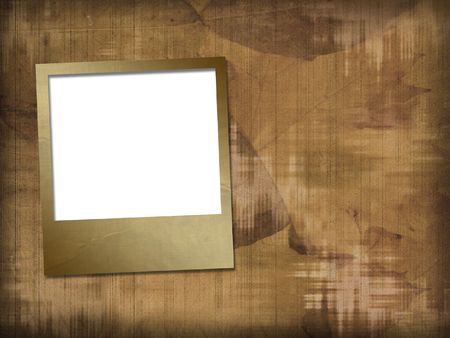 Old photoframes are hanging on the abstract background-の写真素材