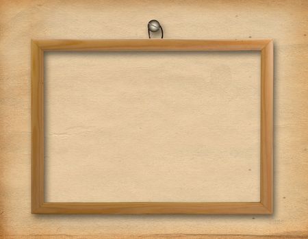Wooden framework for portraiture on the abstract backgroundの写真素材