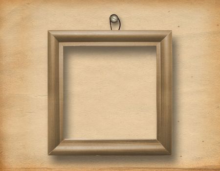 Wooden framework for portraiture on the abstract backgroundの写真素材