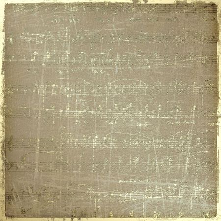 Grunge musical background with gold notes for designの写真素材