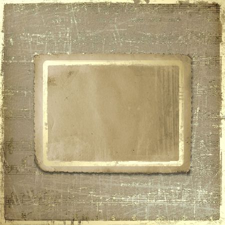 Grunge card for anniversary or congratulation on the gold musical backgroundの写真素材