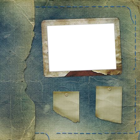 Old grunge photoalbum for photos or aide recordの写真素材