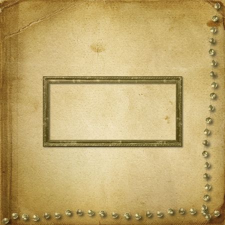  Old grunge photoalbum for photos or cardsの写真素材