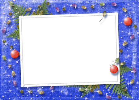 Card for congratulation with sphere and beads on abstract background の写真素材