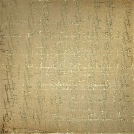 Grunge musical background with gold notes for designの写真素材